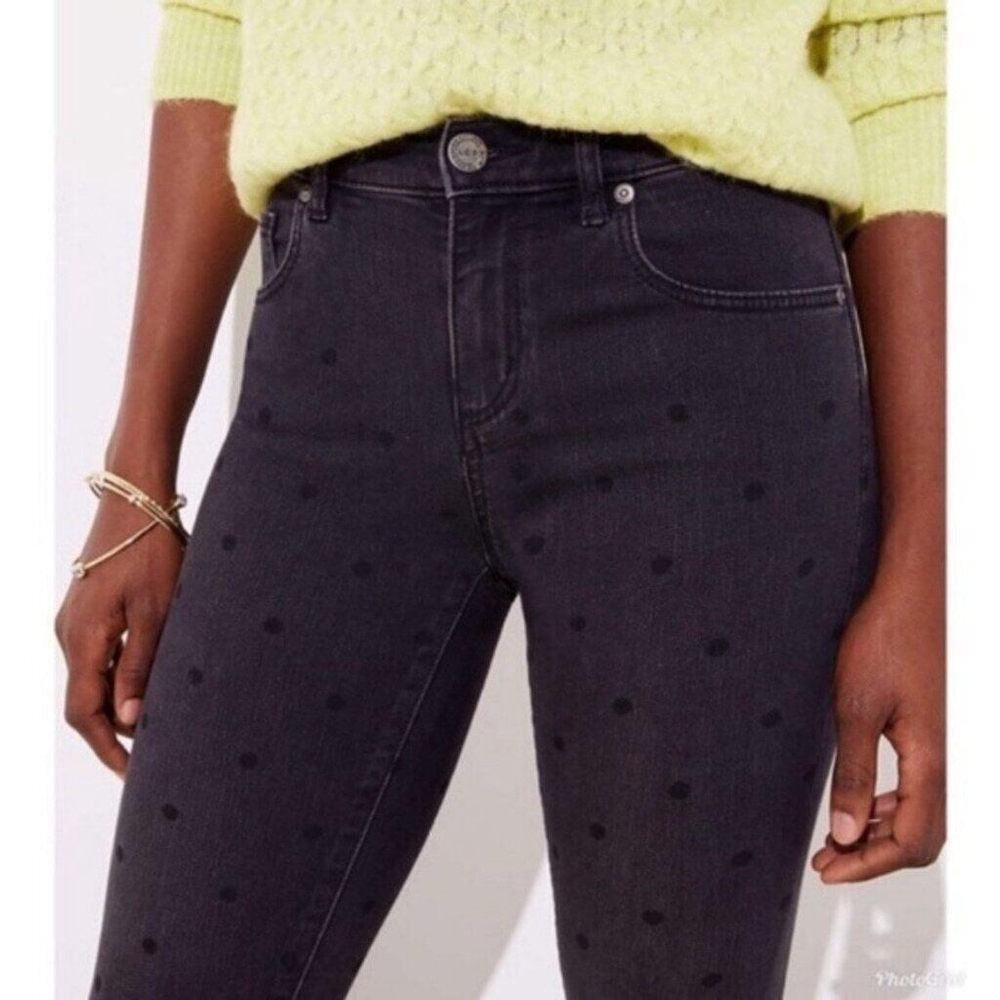 LOFT Modern Skinny Polka Dot Jeans Size 26 - Picture 3 of 12